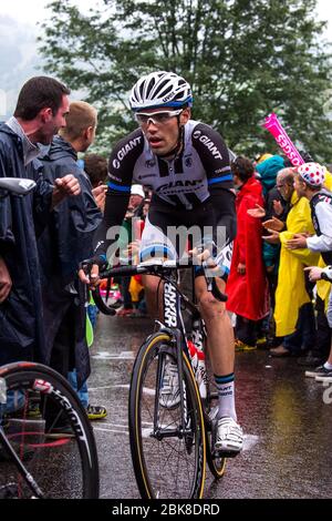 2014 Tour de France Stage 8 de la tombe à Gerardmer la Mauselaine 12 juillet. Tom Dumoulin. Banque D'Images