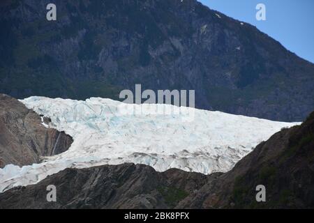 Le Glacier de Mendenhall près de Juneau, Alaska. Banque D'Images