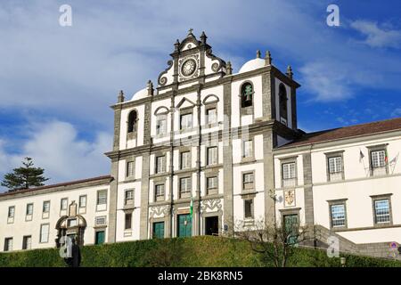 Sao Salvador Église, Horta, île de Faial, Açores, Portugal, Europe Banque D'Images