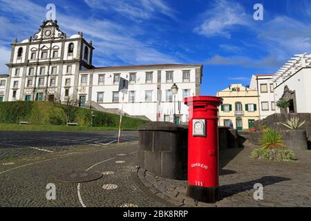 Sao Salvador Église, Horta, île de Faial, Açores, Portugal, Europe Banque D'Images