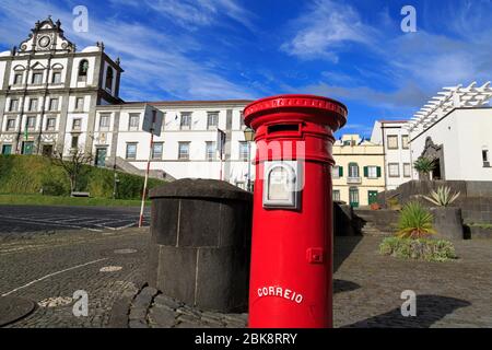 Sao Salvador Église, Horta, île de Faial, Açores, Portugal, Europe Banque D'Images