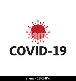 Nouveau concept Coronavirus Covid-19 logo illustration vectorielle Illustration de Vecteur