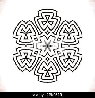 Dentelle ronde ornementale. Éléments décoratifs vintage. Arrière-plan dessiné à la main. Illustration de Vecteur