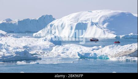 Ilulissat Icefjord tourisme, Groenland Banque D'Images