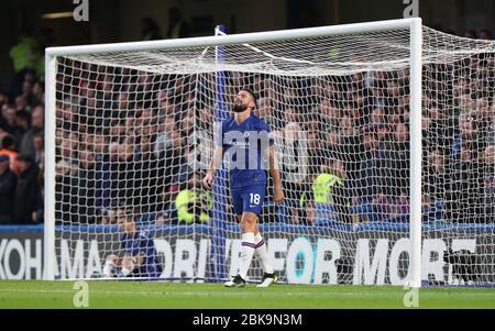 Olivier Giroud de Chelsea lors du match de la première Ligue entre Chelsea et West Ham United au Stamford Bridge à Londres. 30 novembre 2019 Banque D'Images
