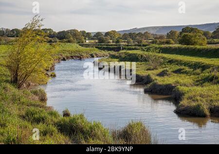 Banques pour la rivière Adur dans le West Sussex Banque D'Images