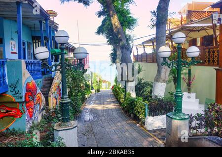 Quartier caractéristique de Barranco, capitale du Pérou à Lima Banque D'Images