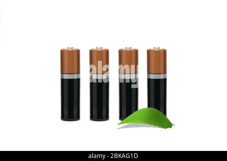 Batterie sur un fond blanc Banque D'Images