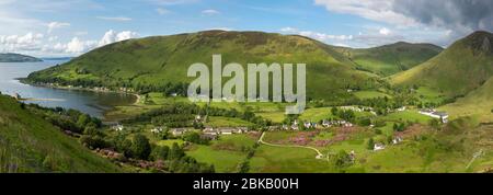 Baie de Lochranza, vue panoramique, île d'Arran Banque D'Images