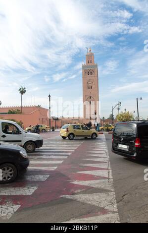 Koutoubia Mosquée la plus grande mosquée de Marrakech (Marrakech), Maroc, Afrique du Nord Banque D'Images