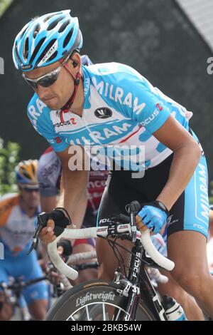 Johannes Fröhlinger de Team Milram lors du Grand Prix Ouest France, course cycliste, Plouay - Plouay (222,2 km) le 23 août 2009 à Plouay, France - photo Laurent Lairys / DPPI Banque D'Images