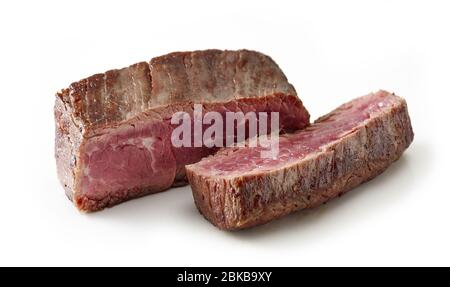 viande de boeuf de bœuf de bœuf de bœuf de bœuf isolée sur fond blanc Banque D'Images