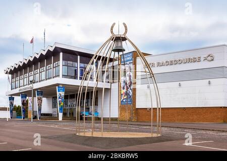 Eglinton Stand, entrée publique, à Ayr Racecourse, Ayr, Ayrshire, Écosse, Royaume-Uni Banque D'Images