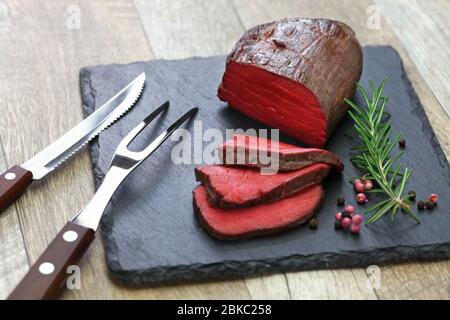 steak de venaison, cuisson sous vide Banque D'Images