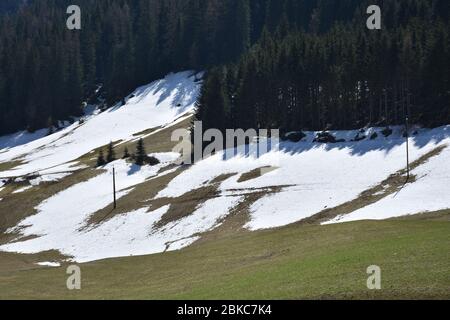 Osttirol, Villgraten, Innervillgraten, Villgratental, Lienz, Pustertal, Lahnberg, Hochberg, Bauernhof, Bergbauernhof, Landwirtschaft, Alm, Wiese, Hang Banque D'Images