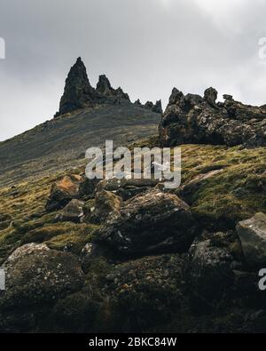 Un paysage typique dramatique de l'Islande. Photo de paysage de Scandinavie Banque D'Images