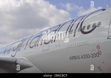 Virgin Atlantic Airbus A330 à l'aéroport de Londres Gatwick Banque D'Images