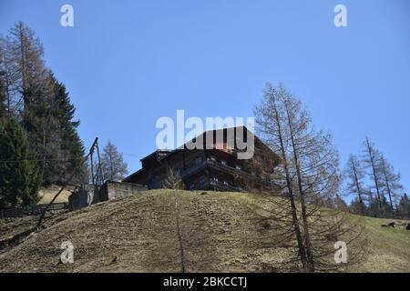 Osttirol, Villgraten, Innervillgraten, Villgratental, Lienz, Pustertal, Arntal, Bauernhof, Bergbauernhof, Landwirtschaft, Alm, Wiese, Hang, Futterweid Banque D'Images