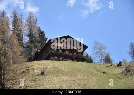 Osttirol, Villgraten, Innervillgraten, Villgratental, Lienz, Pustertal, Arntal, Bauernhof, Bergbauernhof, Landwirtschaft, Alm, Wiese, Hang, Futterweid Banque D'Images