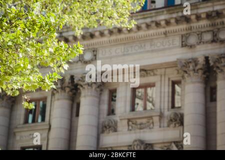 FAÇADE DE maison PERSONNALISÉE AMÉRICAINE à New York, bâtiment histoci aux Etats-Unis Banque D'Images