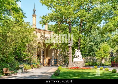 Maison antilope au zoo de Berlin, Allemagne Banque D'Images