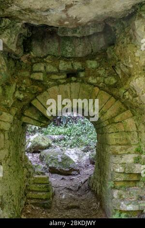 Ruines de l'historique Lime Kiln Draw Hole. Banque D'Images