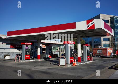 Une station-service Alliance à Sunnyvale, Californie, vu le lundi 10 février 2020. Banque D'Images