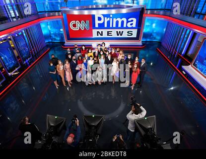 Le groupe de télévision tchèque Prima lance sa nouvelle chaîne CNN Prima News en République tchèque, le 3 mai 2020. (Photo CTK/Michal Krumphanzl) Banque D'Images