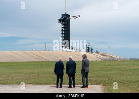 Le vice-président Mike Pence visite le Launch Pad 39 A où Apollo 11 a pris son départ il y a 50 ans à Cape Canaveral, FL Samedi 20 juillet 2019 #Apolo50ème Banque D'Images