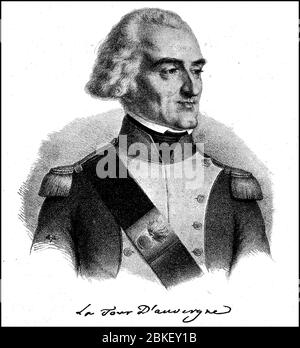 Théophile Malo corret de la Tour d'Auvergne, 23 novembre 1743 - 27 juin 1800, officier français de l'armée révolutionnaire / Théophile Malo corret de la Tour d'Auvergne, 23. Novembre 1743 - 27. Juni 1800, ein französischer Offizier in der Revolutionsarmee, Historisch, historique, numérique amélioration de la reproduction d'un original du XIXe siècle / digitale Reproduktion einer Originalvorlage aus dem 19. Jahrhundert, Banque D'Images