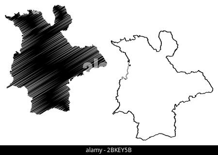 Sigen City (République fédérale d'Allemagne, Rhénanie-du-Nord-Westphalie) illustration vectorielle, esquisse de griffonnage City of Siegen map Illustration de Vecteur