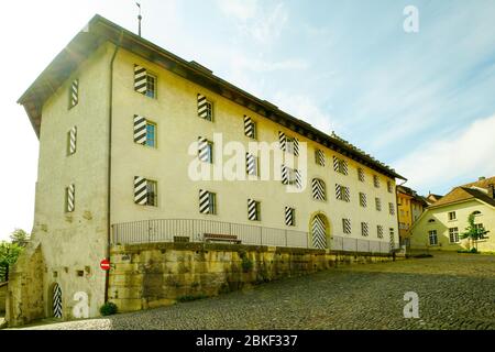 La maison de sel de Brugg (Salzhaus) est un bâtiment fonctionnel de trois étages à partir de 1732, Brugg, canton d'Argovie, Suisse. Banque D'Images