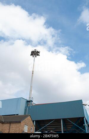 Ellerslie Road Stand Blue Stadium années 1960 Architecture structure en acier QPR FC Loftus Road South Africa Road, Shepherd's Bush, Londres W12 Banque D'Images