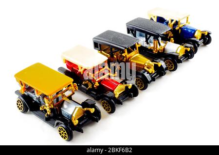 Allumettes modèle anciennes voitures classiques Banque D'Images