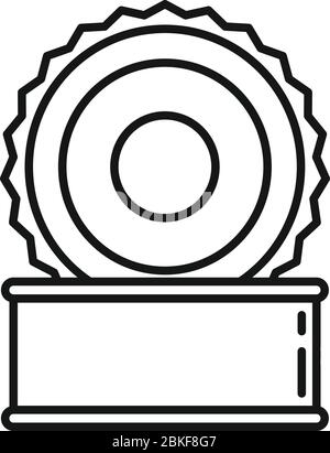 Ouvrir l'icône de boîte d'étain. Contour ouvert TiN icône vecteur CAN pour la conception de Web isolée sur fond blanc Illustration de Vecteur