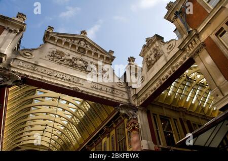 Leadenhall Market, City, Londres, Angleterre. Banque D'Images