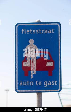 Route de signalisation, pays-Bas Banque D'Images