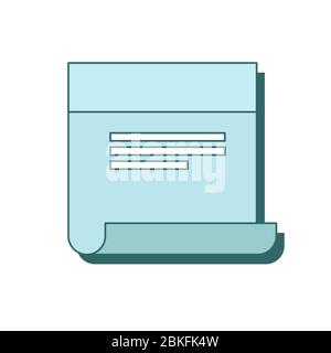 Icône vectorielle de note collante dans un style plat. Illustration de Vecteur