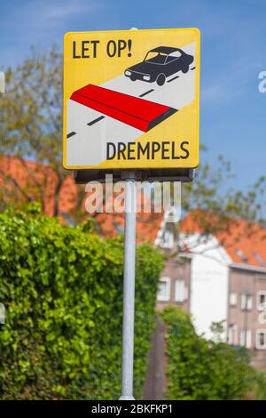 Panneau de signalisation, Vlissingen, pays-Bas Banque D'Images