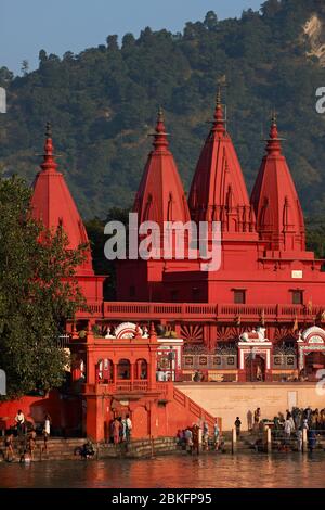 Temple de Bholanath Sevashram, Haridwar, Inde Banque D'Images