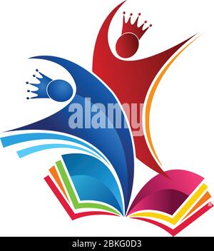 Illustration d'un logo d'éducation avec un arrière-plan isolé Illustration de Vecteur