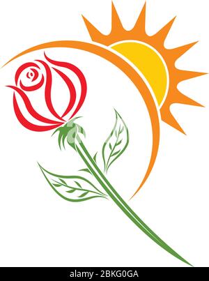 Illustration d'une forme de rose électrique avec un arrière-plan isolé Illustration de Vecteur