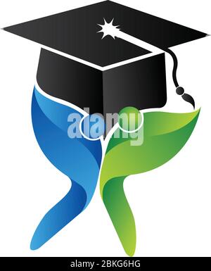 illustration d'un logo people round avec un arrière-plan isolé Illustration de Vecteur