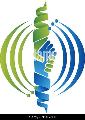 logo main torsadée Illustration de Vecteur
