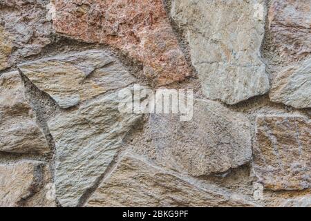 Mur de pierre structurelle de l'ancien bâtiment du siècle dernier. Banque D'Images