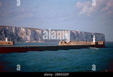 Falaises blanches, 08 avril 1983, Douvres, Kent, Angleterre, Grande-Bretagne Banque D'Images