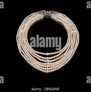 Collier de perles, en perles du golfe, Musée national du Qatar, Doha, Qatar, Moyen-Orient Banque D'Images