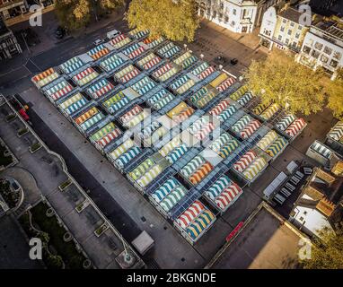 Marché de Norwich vieux de 900 ans. Banque D'Images