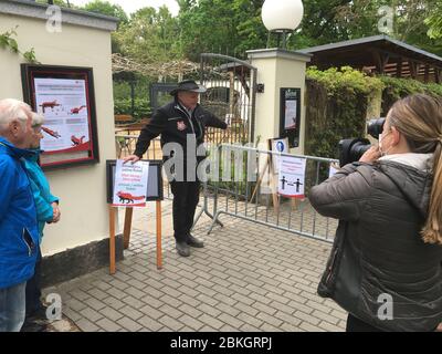 Nach wochenlanger Schließung in der Corona-KRise darf der Tierpark Görlitz wieder öffnen, Görlitz 4.5.2020; Banque D'Images