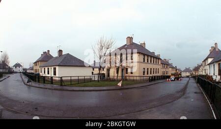 Local Authority Housing Estate, Tranent, Edinburgh, Central Scotland en 1991 Banque D'Images